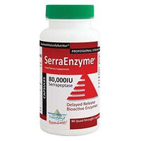Serra Enzyme 80,000IU SERRAPEPTASE (90 QUAD-STRENGHT CAPSULES) **Delayed Release Bioactive Enzymes***
