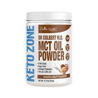 Keto Zone MCT Oil Powder | All Natural Hazelnut Flavor | 300 Grams & 30 Day Supply | Recommended in Dr. Colbert's Keto Zone Diet | Ketogenic Creamer | Best MCT Powder | 70% C8 30% C10 | 0 Net Carbs