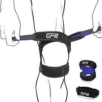 CFR Sports Compression Knee Sleeves Thigh Calf Support Braces Unisex Stretch Long Sleeve Football Basketball Cycling,One Pair,Black,L