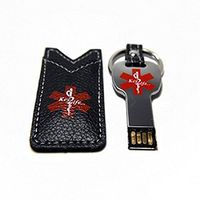 Key EMR MediChip Key Chain Color Black and Silver by Key2Life Color Black and Silver Tone