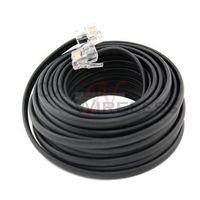 Cable N Wireless Black 100 Feet Phone Line Cord Telephone Extension Cable RJ-11 Plug (US Seller)