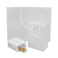 White Frosted Eurotote 4-3/4" X 2 3/4" X 6 3/4" - 7.5 mil Thick | Quantity: 25 Gusset - 2 3/4" Width 4 3/4"