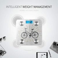 Bicycle with Basket of Flower Body Fat Measurement Bathroom Scales Scales for Weight Tracks 8 Key Compositions Analyzer Sync with Fitness Apps 400 Lbs