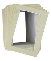 5x7 Pre-cut Acid-free light cream mat, fits 4x6, Package(200)