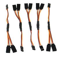 SD Racing Parts 15cm Servo RC 1 to 2 Y Cables Male to Female Extension Lead Wire Cable for KK MWC Eagle Control Board Pack of 5 Set