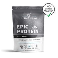 Sprout Living Epic Protein Powder, Real Sport, Organic Plant Protein, Gluten Free, No Additives, 24 Grams Protein, Performance and Recovery (1.1 Pound,13 Servings)