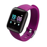 MeterMall D13 Smartwatch Heart Rate Blood Pressure Monitor Tracker Fitness Watch Smart Wristband Sport for Android iOS Purple