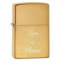 Personalized Gold Brush Zippo LIGHTER - Free Laser Engraving