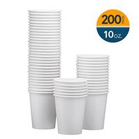 NYHI 200-Pack 10oz White Paper Disposable Cups – Hot/Cold Beverage Drinking Cup for Water, Juice, Coffee or Tea – Ideal for Water Coolers, Party, or Coffee On the Go’