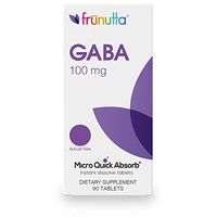 Frunutta GABA 100 mg, Supports Positive Mood, Relaxation and Mental Focus, 90 Under The Tongue Instant Dissolve Tablets, Proudly Made in USA