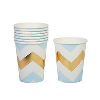 Neviti Pattern Works - Cup Chevron, Blue, Pack Of 8