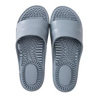 Deerway Acupressure Massage Slippers Therapeutic Reflexology Sandals for Foot Acupoint Massage Shiatsu Arch Pain Relief Non-Slip Shoes Bath Shower (10.5-11 M US Women/9.5-10 M US Men, Gray Blue)
