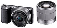 Sony Digital SLR Camera NEX 5N Double Lens Kit Black NEX-5ND/B - International Version (No Warranty)
