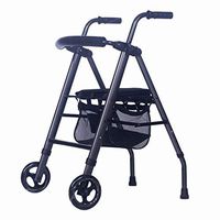 Standard Walkers Walker Height Adjustable Folding Trolley Old Man Moving Seat Portable Old Shopping Cart Roller Assist Non-Slip Anti-Fall (Color : Black, Size : 7858cm)