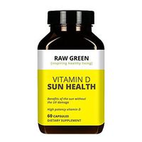 Raw Green Organics - Vegan Vitamin D - Supports Calcium Absorption, Immunity, Bones & Teeth - 60 Plant Capsules