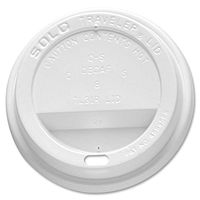 Solo Cup OFTL310007 Traveler Drink-Thru Lid, White, 300/Carton