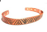 Southwest Copper Bracelet with 6 Powerful Magnets in Cuff Bangle Style