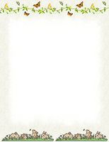 Bunnies & Butterflies Stationery Printer Paper 26 Sheets