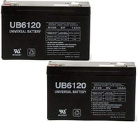 6V 12AH Battery Works with Tripp lite UB6120 Modified Power Wheels - 2 Pack
