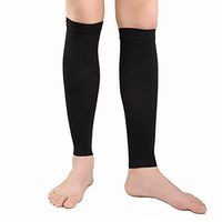 Calf Compression Sleeve 20-30mmHg - Compression Socks for Shin Splint & Leg Pain Relief, Running, Men, Women, Nurses & Maternity. Improves Circulation and Recovery.(Black-XXL)