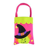 Georgie Porgy Toddler Halloween Cartoon Treat Candy Handbag Kids Tote Bags Candy Basket Rose Red Witch