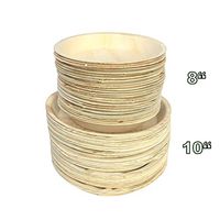 Palm Leaf Plates; All-Natural, Bamboo Style, Organic Disposable Dinnerware-100% Compostable Biodegradable Sustainable Plateware & Serving Platters (10" and 8" Combo Round)
