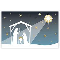 Nativity Star Gloss Enclosure Cards/Gift Tags - 3 1/2in. x 2 1/4in. (50)