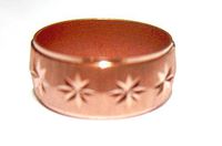 Pure Copper Band Ring with Diamond Sparkley Cut Sun Rays Stunning Design (8)