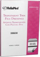 ReliaMed Sterile Latex-Free Transparent Thin Film Adhesive Dressing 6" x 8" (10/Box). (Box of 10 Each)