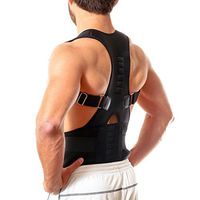 Aofit AFT-B002 Upgraded Version 10 Magnets Back Posture Brace for Posture Correction (M, Black)