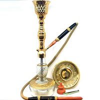 H: 30'' Luxurious Hand Made Real ANATOLIA Prince SEHZADE Hookah Quality Set Leather Hose