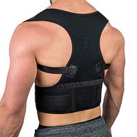 Thoracic Back Brace Posture Corrector- Magnetic Lumbar Back Support Belt-Back Pain Relief, Improve Thoracic Kyphosis, for Lower and Upper Back Pain Men & Women (Black(Upgrade), Medium)