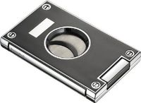 Visol VCUT30003 "Sharp" Lacquered Cigar Cutter, Chrome Plated, Black