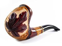 Exclusive Pipe Carved"Maple Leaf" Canadian Tobacco Pipe & Pouch Gift !!!