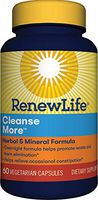 Renew Life Adult Cleanse - Cleanse More, Herbal & Mineral Formula - Overnight Constipation Relief - Gluten, Dairy & Soy Free - 60 Vegetarian Capsules