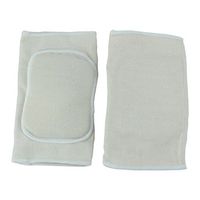 uxcell Sports Activities White Hem Sponge Elastic Knee Pads Protector Beige Pair