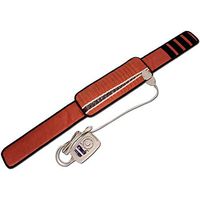 MediCrystal FIR Amethyst Belt - Negative Ion - Far Infrared Heat - 100% Jewelry Natural Amethyst Gems - FDA Registered Manufacturer - High End Red Brown Eco Leather (Pad 18”L x 8”W, Strap 55"L)