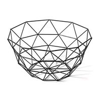 Bowl Tableware Fruit Basket Fruit Plate Vegetable Washing Basket Snack Storage Fruit Basket Modern Craft Fruit Plate Creative Decorative Fruit Plate (Color : Black, Size : 27 27 14cm) Household ta