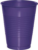 Creative Converting 28115081 20 Count Touch of Color Plastic Cups, 16 oz, Purple