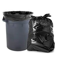 55-60 Gallon Trash Bags, Large Black Garbage Bags, 100/Case, 1.2 Mil Strength, 38"W x 58"H.