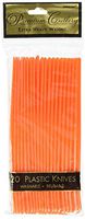 Premium Heavy Weight Plastic Knives | Orange Peel | Pack of 20 | Party Supply
