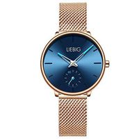 Eilane Casual Watch, Waterproof and Scratch Resistant Fashion Quartz Watch Stainless Steel Strap Couple Watch