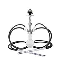 Hookah 4 hose 22" White New shisha nargila hookas narguile nargile glass vase