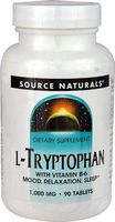 Source Naturals L-Tryptophan 2000mg Serving with Vitamin B-6 - Essential Amino Acid Supplement - 90 Tablets