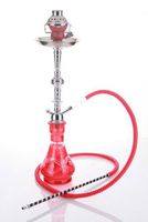 1 hose 23" Walla Red Hookah Shisha Nargila water glass vase pipes smoke sale