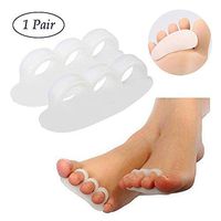 Hammer Toe Pads,Fencia Toe Separator Cushions Relief Pain 3 Loop Gel Hammer Toe Pads Cushion Corrector & Straightener for Overlapping,Curled, Curved, Claw & Mallet Toe Relief - Right & Left (1Pairs)