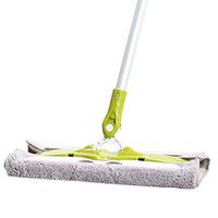 OZQP Professional Flat Mop, 360° Rotating Aluminum Alloy Mop Pole Microfiber Wet Mop Household Wood Floor Intensive Mini Mop,Yellow