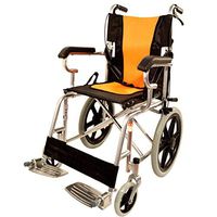 Transport Wheel Chair,Lightweight Wheelchair, Lightweight Folding Deluxe Steel Pipe Transit Wheelchair - Easy to Carry Folding Design - 3D High Breathable Fabric - Solid Snow Tire for Adult