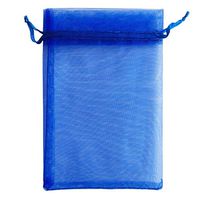 Pimuza Pack of 100 4x6 inch Gift Wrap Bags Royal Blue, Organza Sheer Fabric Sturdy Material, Drawstring Organizer for Baby Shower Favor, Celebration, Church, Rose Petals, Cosmetic, Ring, Earring,Watch