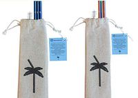 Reusable Stainless Steel Sand Straw 6 Pack Dual Colors - 10% of Profit Supports A Different Sea Animal Whale and Dolphin